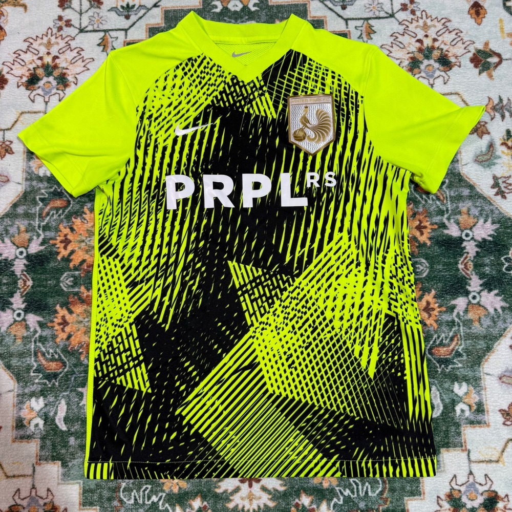 Nike Dri-FIT PRPL RS‎ Soccer Jersey Neon Green Black Women's Athletic Top
